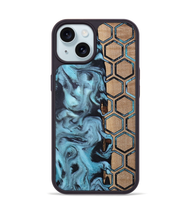 iPhone 15 Wood Phone Case - Toya (Pattern, 813297)