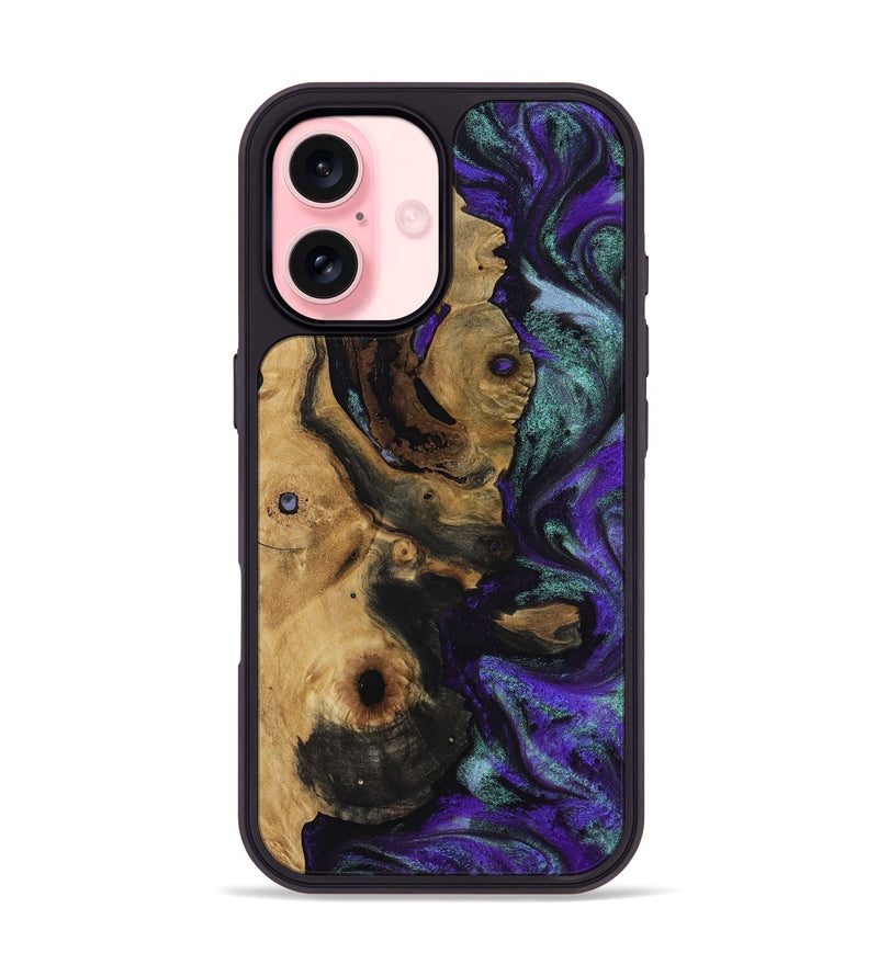 iPhone 16 Wood Phone Case - Jaleesa (Purple, 813325)