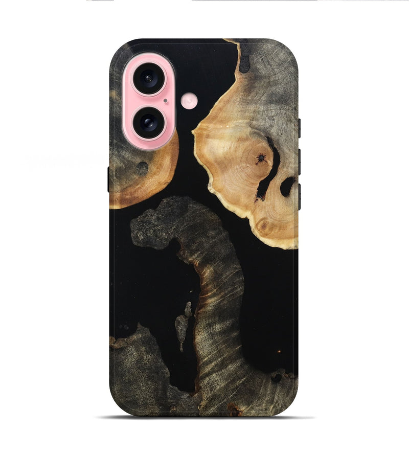 iPhone 16 Wood Live Edge Phone Case - Johnie (Wood Burl, 813360)