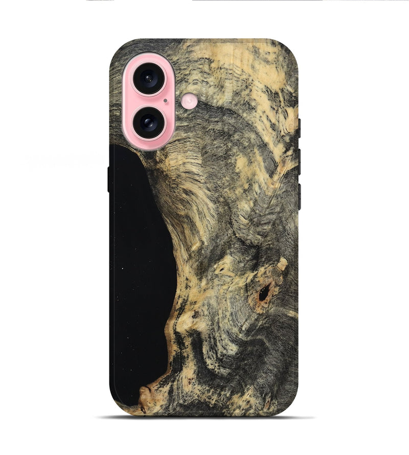 iPhone 16 Wood Live Edge Phone Case - Hayley (Wood Burl, 813362)