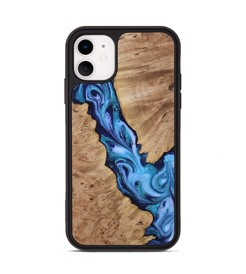 iPhone 11 Wood Phone Case - Stephon (Blue, 813366)