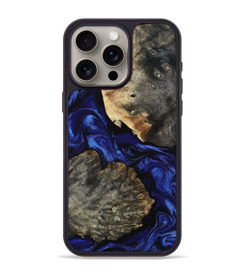 iPhone 15 Pro Max Wood Phone Case - Beryl (Blue, 813368)