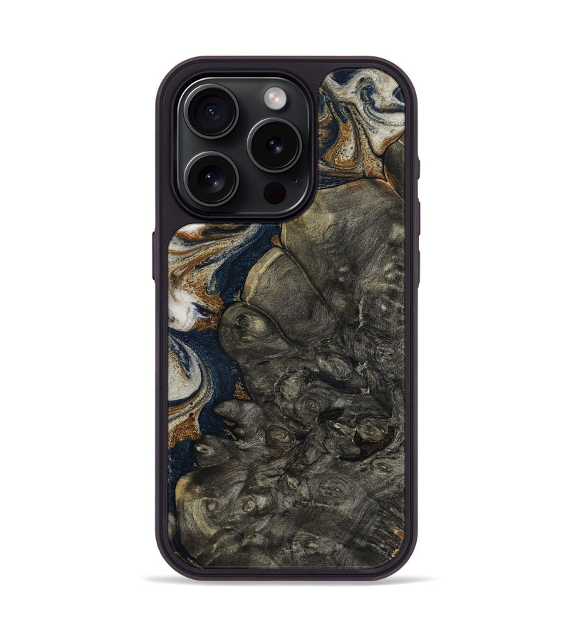 iPhone 15 Pro Wood Phone Case - Arturo (Black & White, 813375)