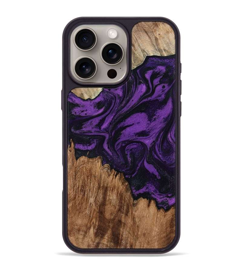 iPhone 16 Pro Max Wood Phone Case - Grant (Purple, 813385)