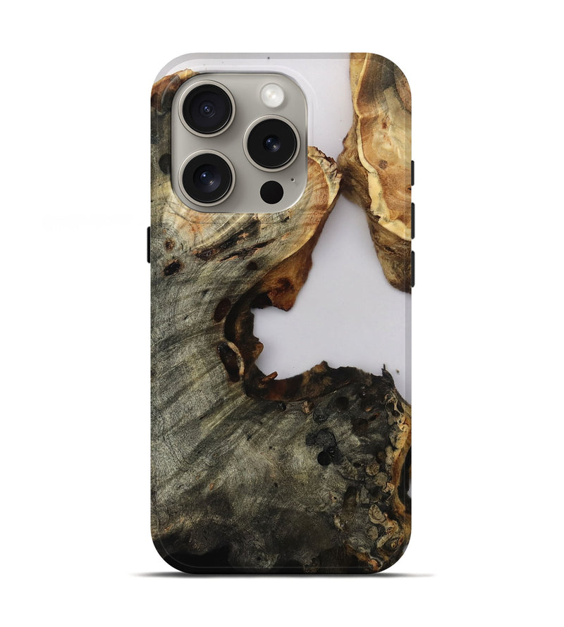 iPhone 16 Pro Wood Live Edge Phone Case - Rickey (Clear, 813438)
