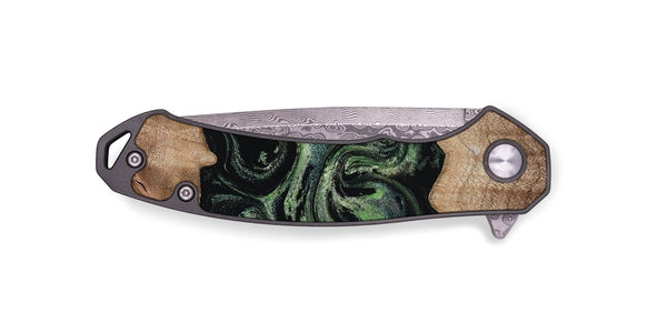 EDC Wood Pocket Knife - Carlee (Green, 813476)