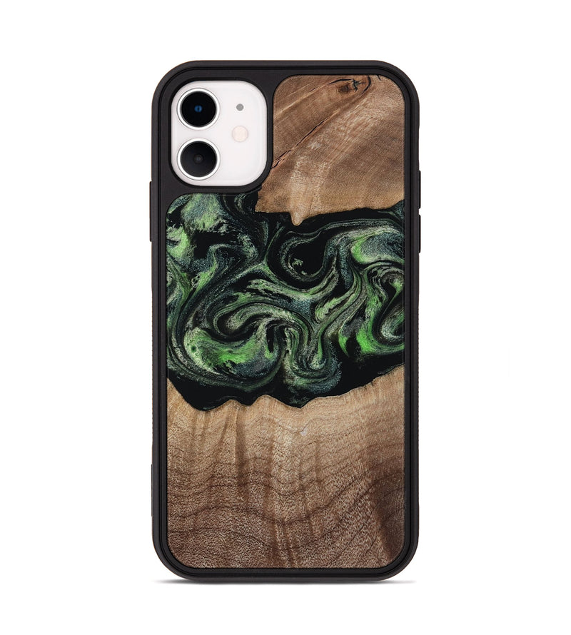 iPhone 11 Wood Phone Case - Carlee (Green, 813476)