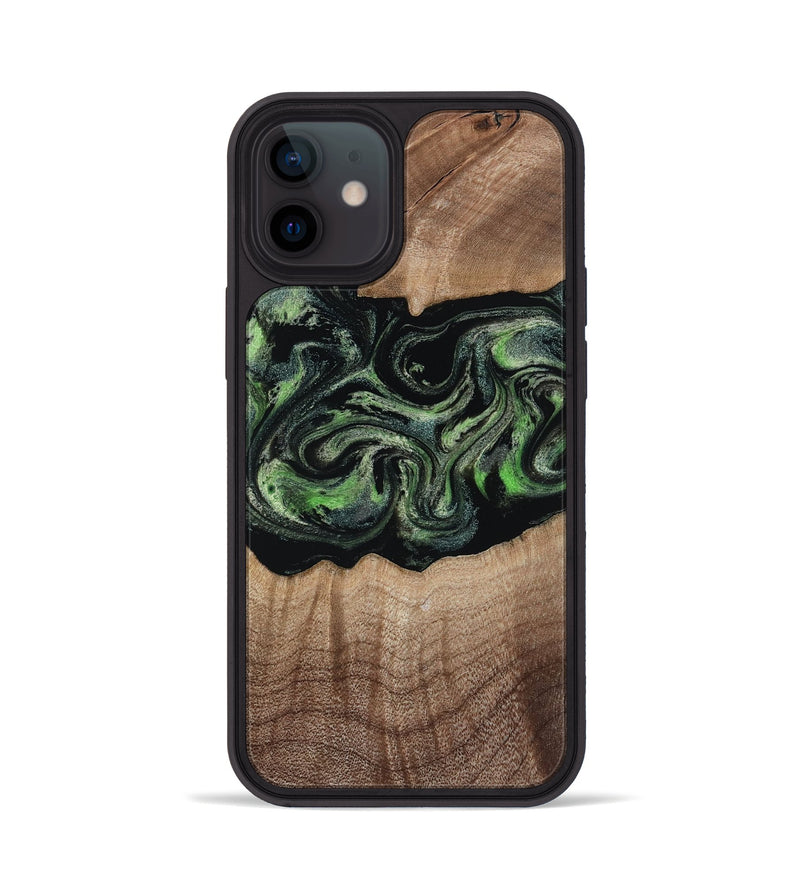iPhone 12 Wood Phone Case - Carlee (Green, 813476)