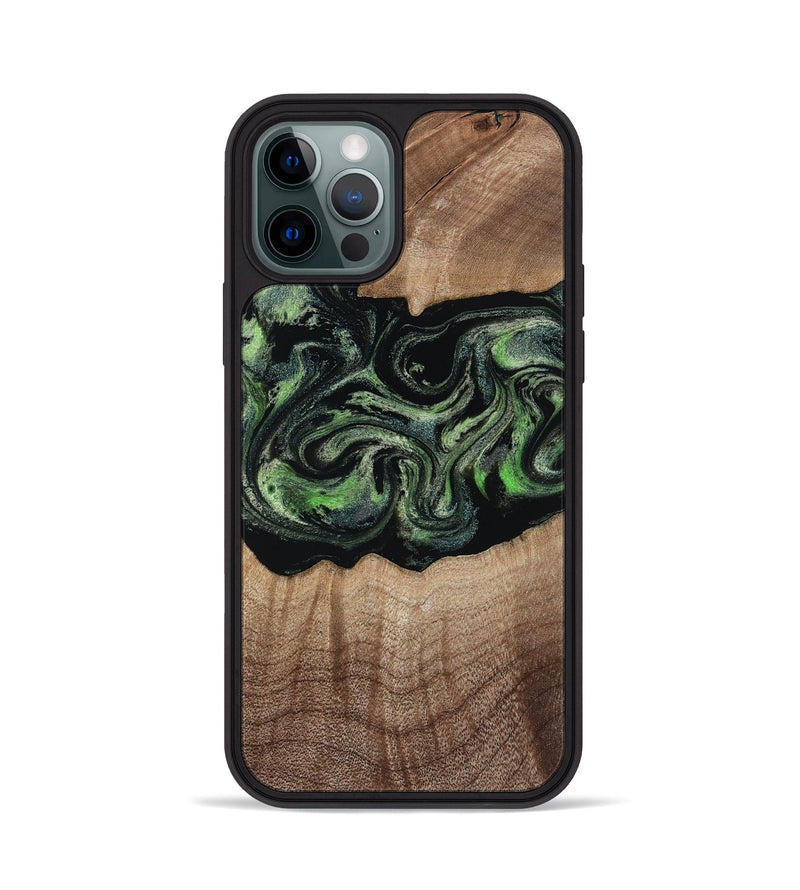 iPhone 12 Pro Wood Phone Case - Carlee (Green, 813476)