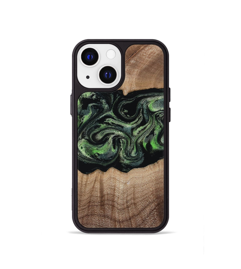iPhone 13 mini Wood Phone Case - Carlee (Green, 813476)