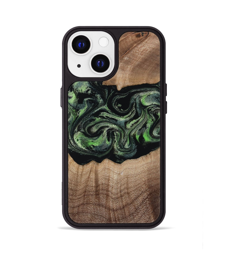 iPhone 13 Wood Phone Case - Carlee (Green, 813476)