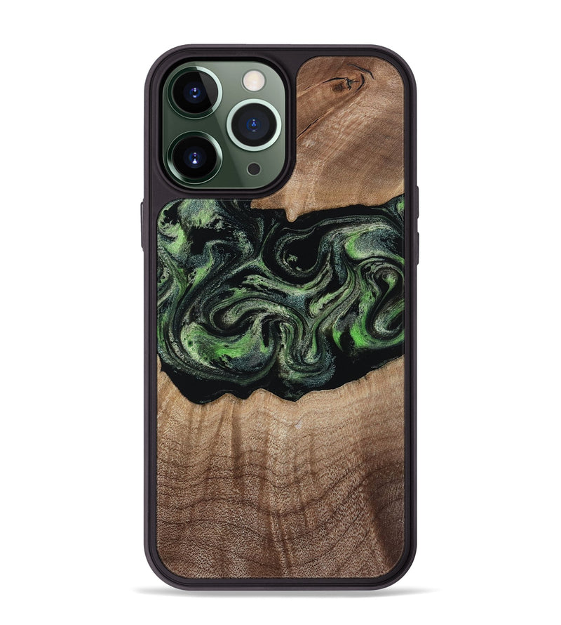 iPhone 13 Pro Max Wood Phone Case - Carlee (Green, 813476)