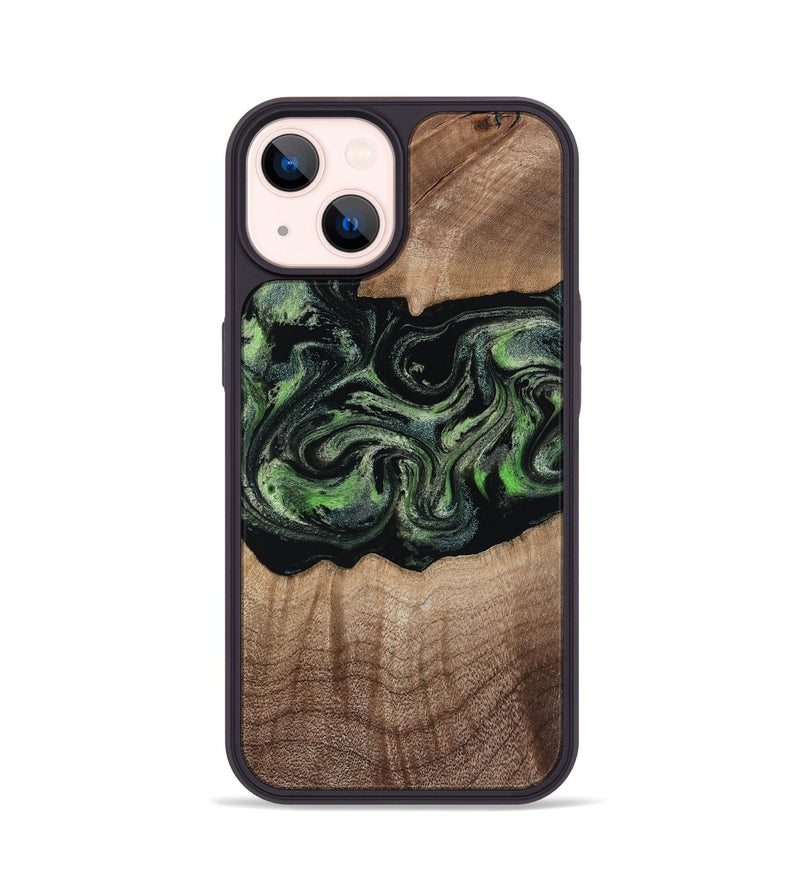 iPhone 14 Wood Phone Case - Carlee (Green, 813476)