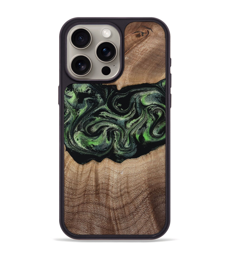 iPhone 15 Pro Max Wood Phone Case - Carlee (Green, 813476)