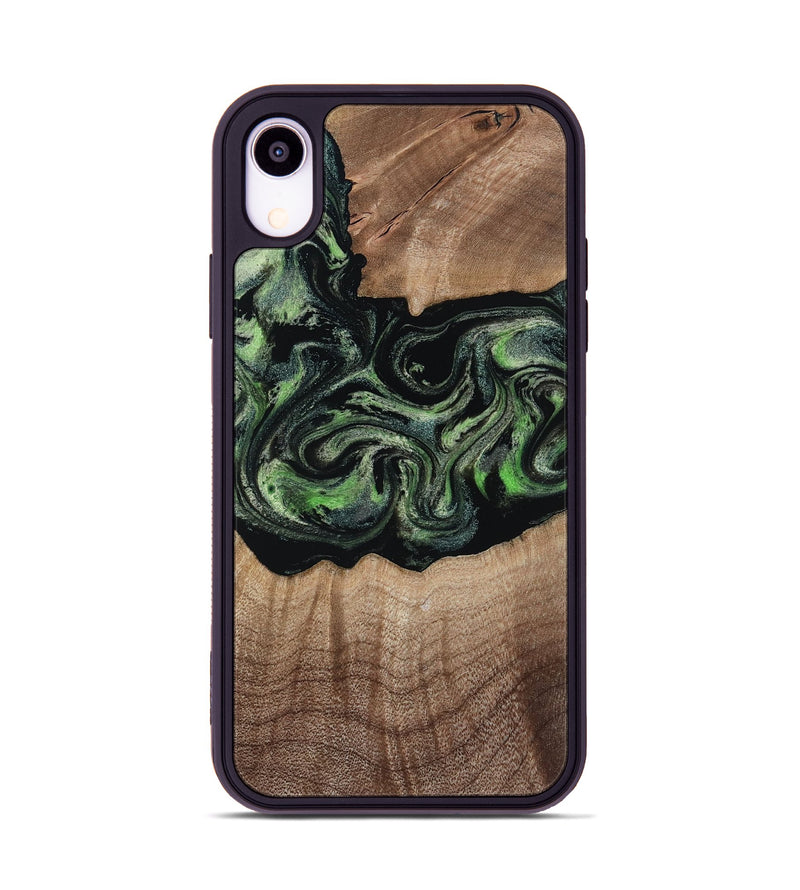 iPhone Xr Wood Phone Case - Carlee (Green, 813476)
