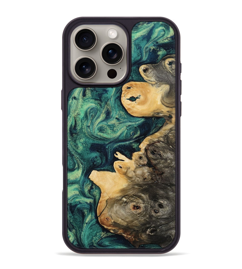 iPhone 16 Pro Max Wood Phone Case - Lane (Green, 813477)