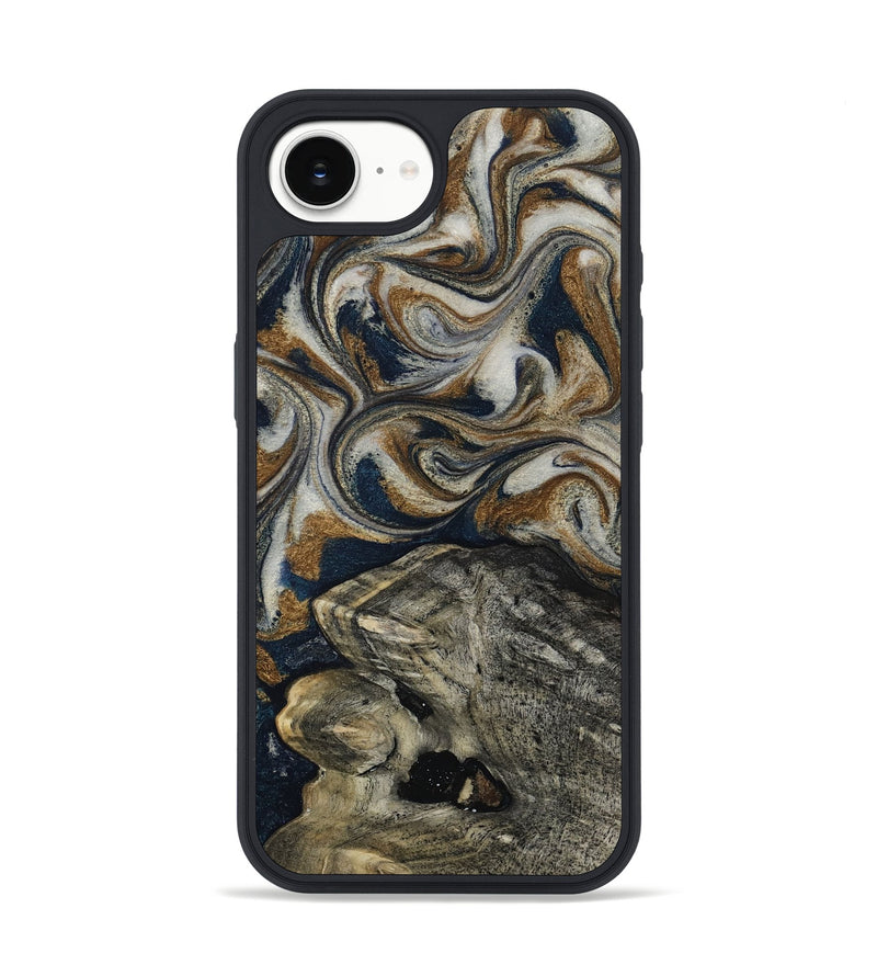 iPhone 16e Wood Phone Case - Treva (Black & White, 813525)