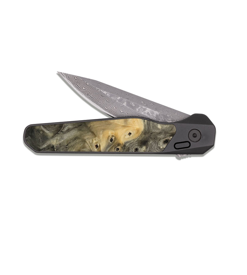 EDC Dark Damascus Wood Pocket Knife - Derick (Cosmos, 813538)