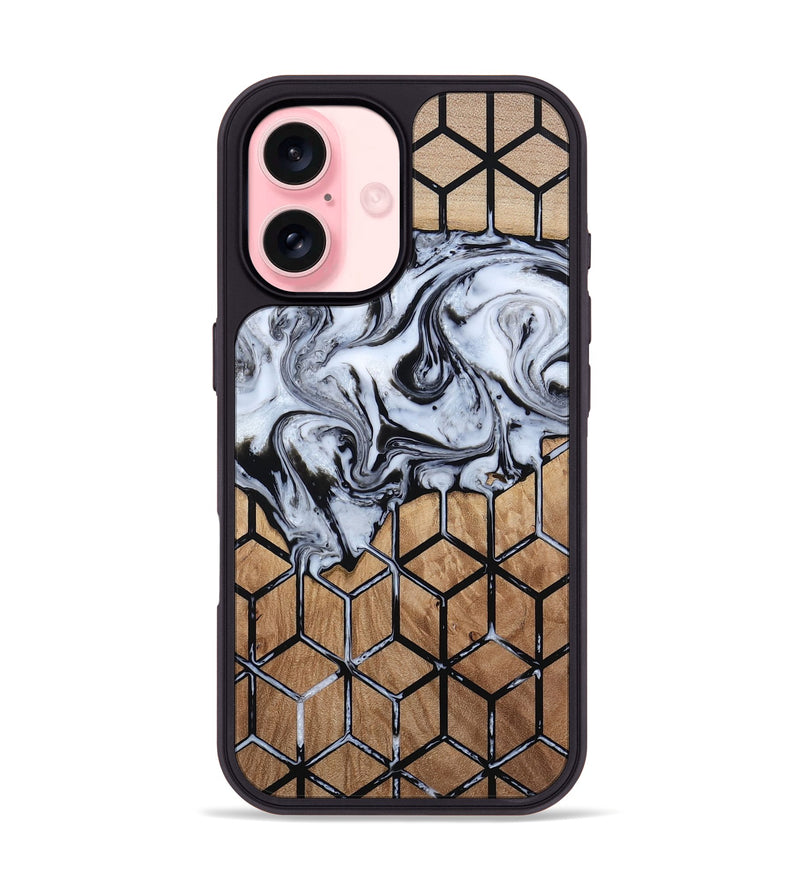 iPhone 16 Wood Phone Case - Shelbie (Pattern, 813546)