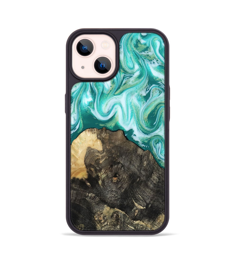 iPhone 14 Wood Phone Case - Santana (Green, 813558)