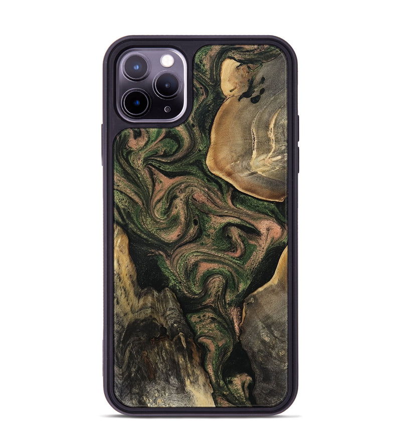 iPhone 11 Pro Max Wood Phone Case - Lilian (Green, 813559)