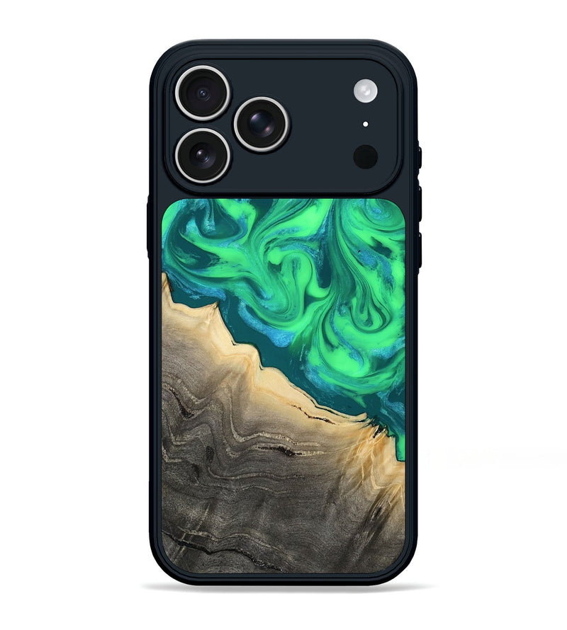 iPhone 17 Pro Max Wood Phone Case - Lennon (Green, 813560)