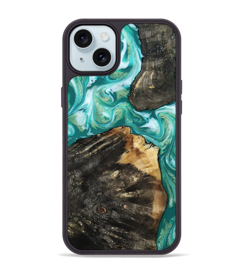iPhone 15 Plus Wood Phone Case - Ryder (Blue, 813624)