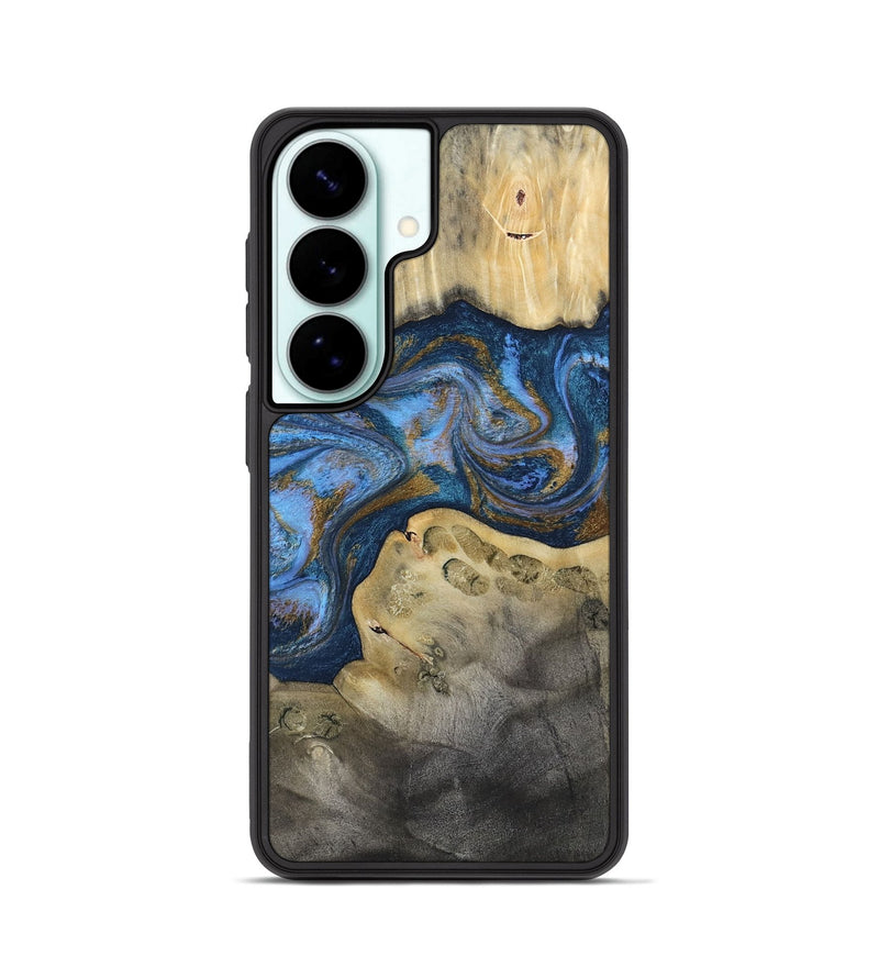 Galaxy S26 Wood Phone Case - Stephan (Teal & Gold, 813625)