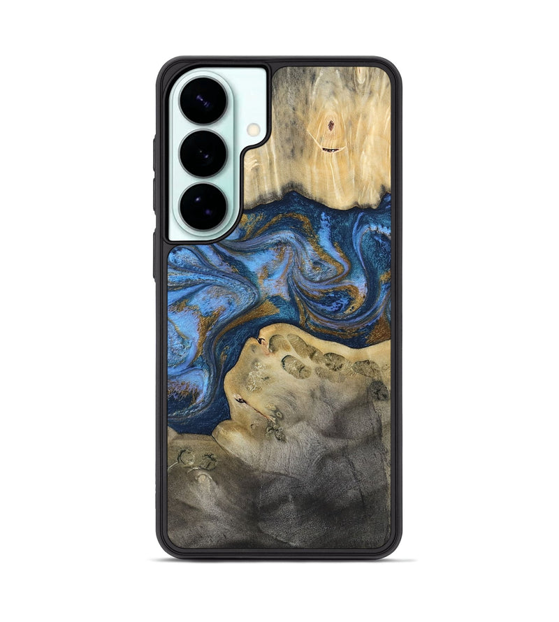 Galaxy S26 Plus Wood Phone Case - Stephan (Teal & Gold, 813625)