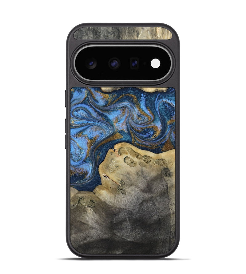 Pixel 11 Wood Phone Case - Stephan (Teal & Gold, 813625)