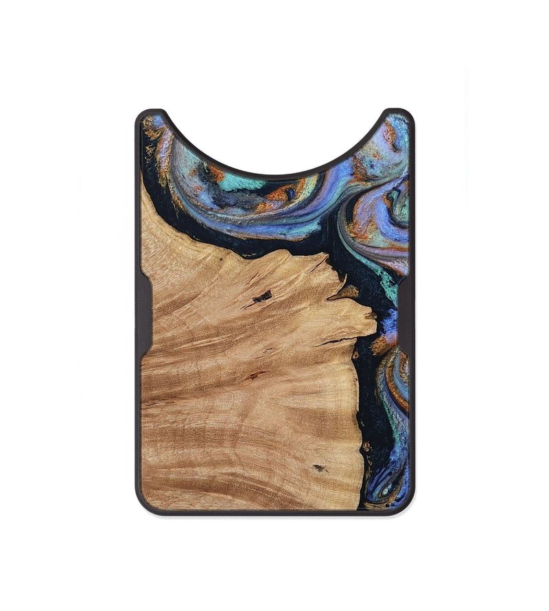 Alloy Wood Wallet - Kacey (Teal & Gold, 813630)
