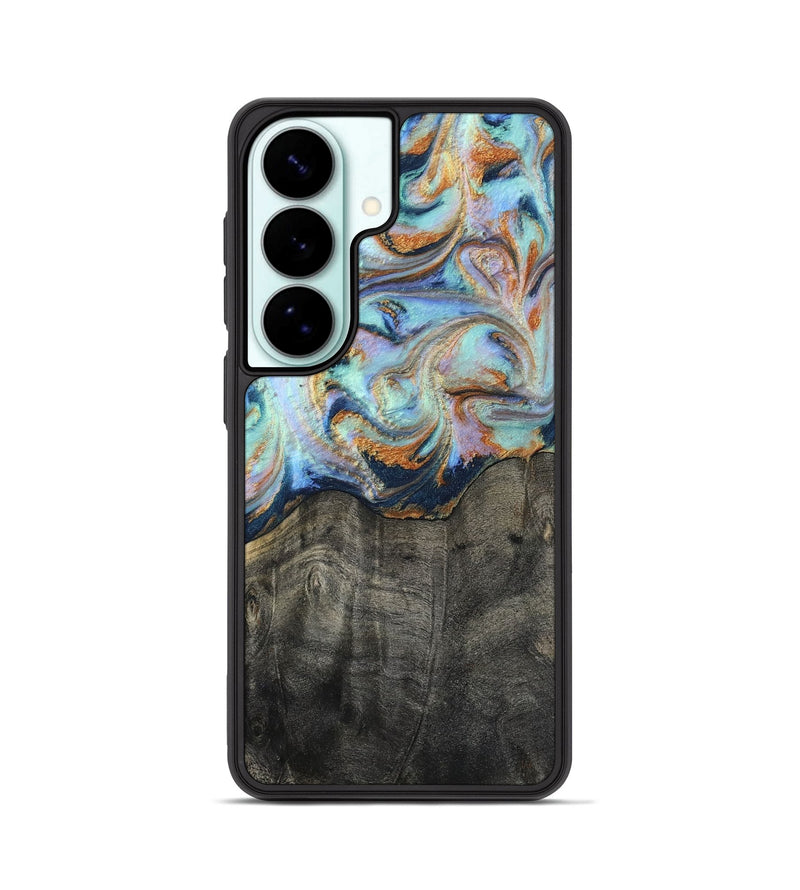 Galaxy S26 Wood Phone Case - Lula (Teal & Gold, 813636)