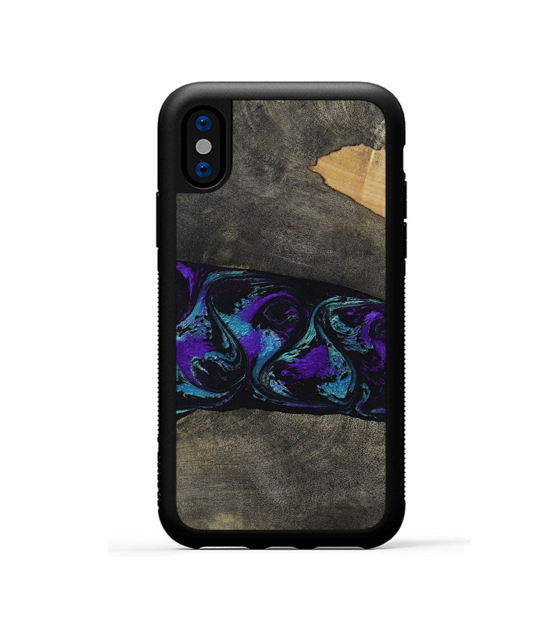 iPhone Xs Wood Phone Case - Giles (Purple, 813641)