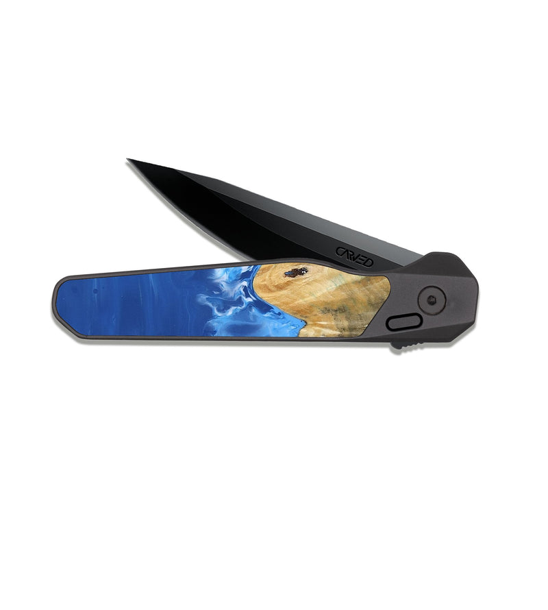 EDC Dark Slate Wood Pocket Knife - Paola (Coastal, 813674)