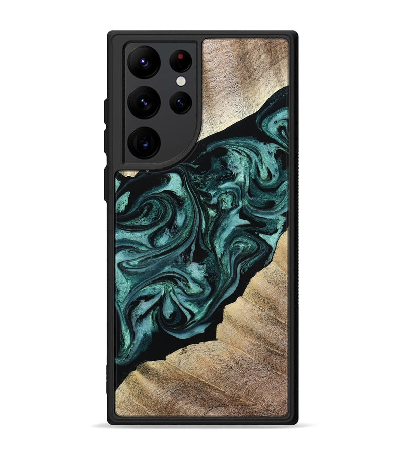 Galaxy S22 Ultra Wood Phone Case - Ronald (Green, 813768)