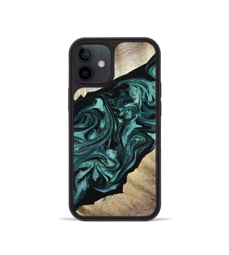 iPhone 12 mini Wood Phone Case - Ronald (Green, 813768)