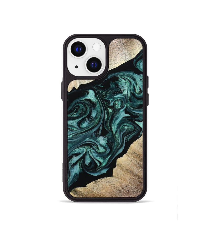 iPhone 13 mini Wood Phone Case - Ronald (Green, 813768)