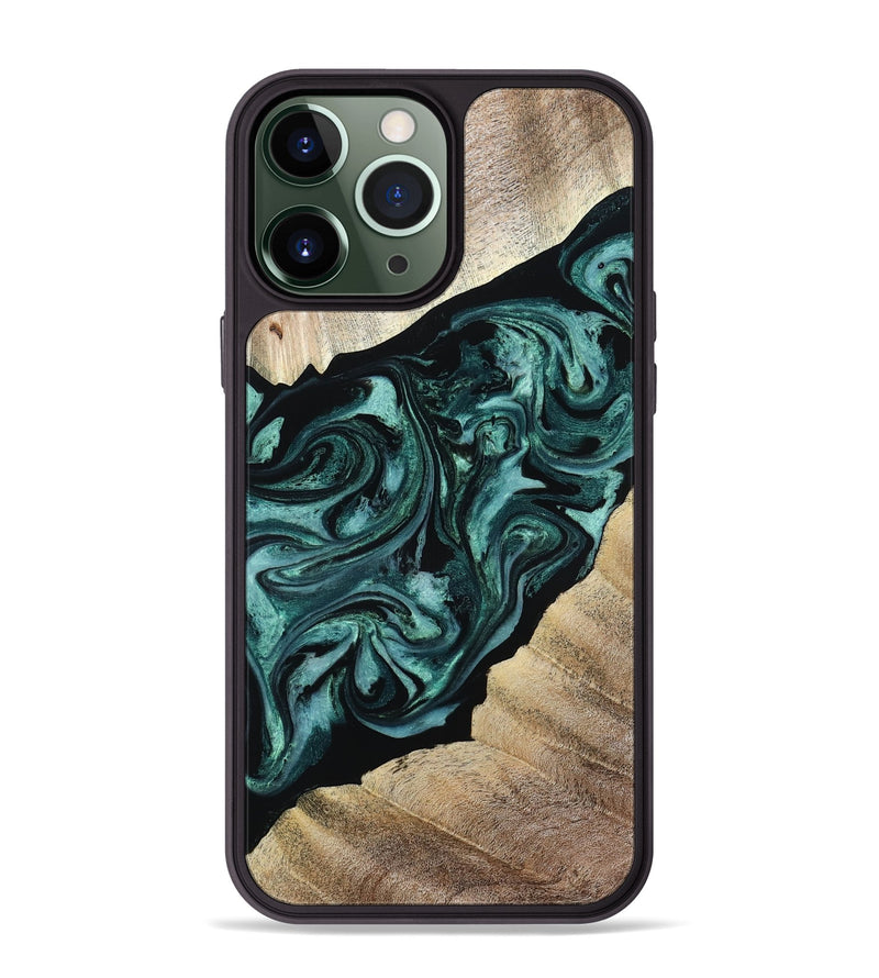 iPhone 13 Pro Max Wood Phone Case - Ronald (Green, 813768)