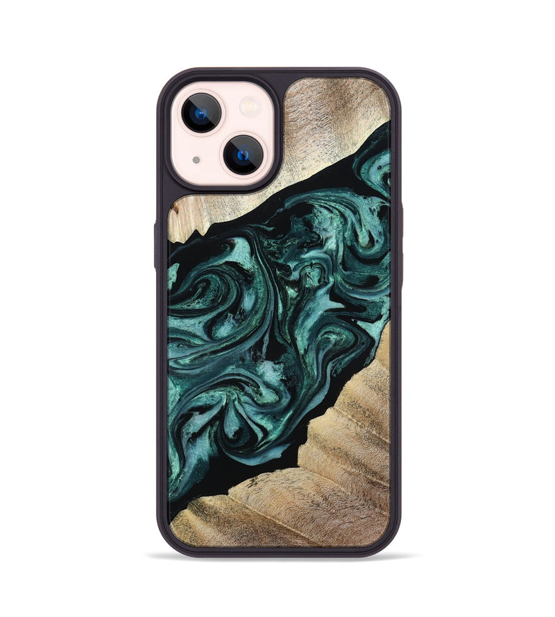 iPhone 14 Wood Phone Case - Ronald (Green, 813768)
