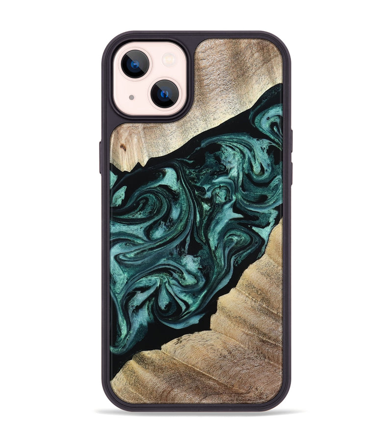 iPhone 14 Plus Wood Phone Case - Ronald (Green, 813768)
