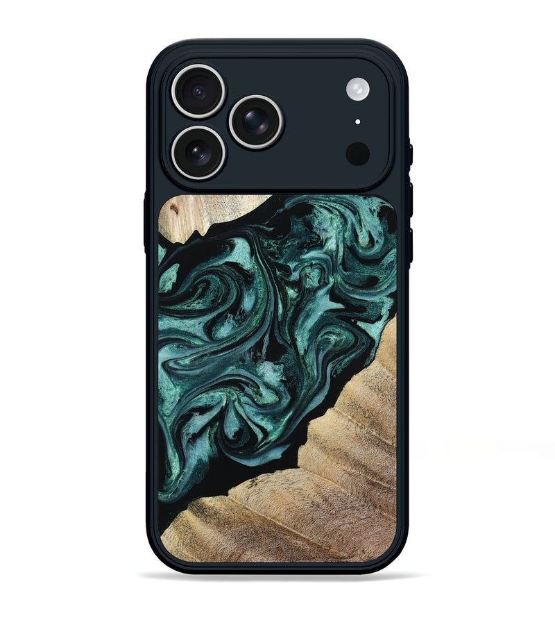 iPhone 17 Pro Max Wood Phone Case - Ronald (Green, 813768)