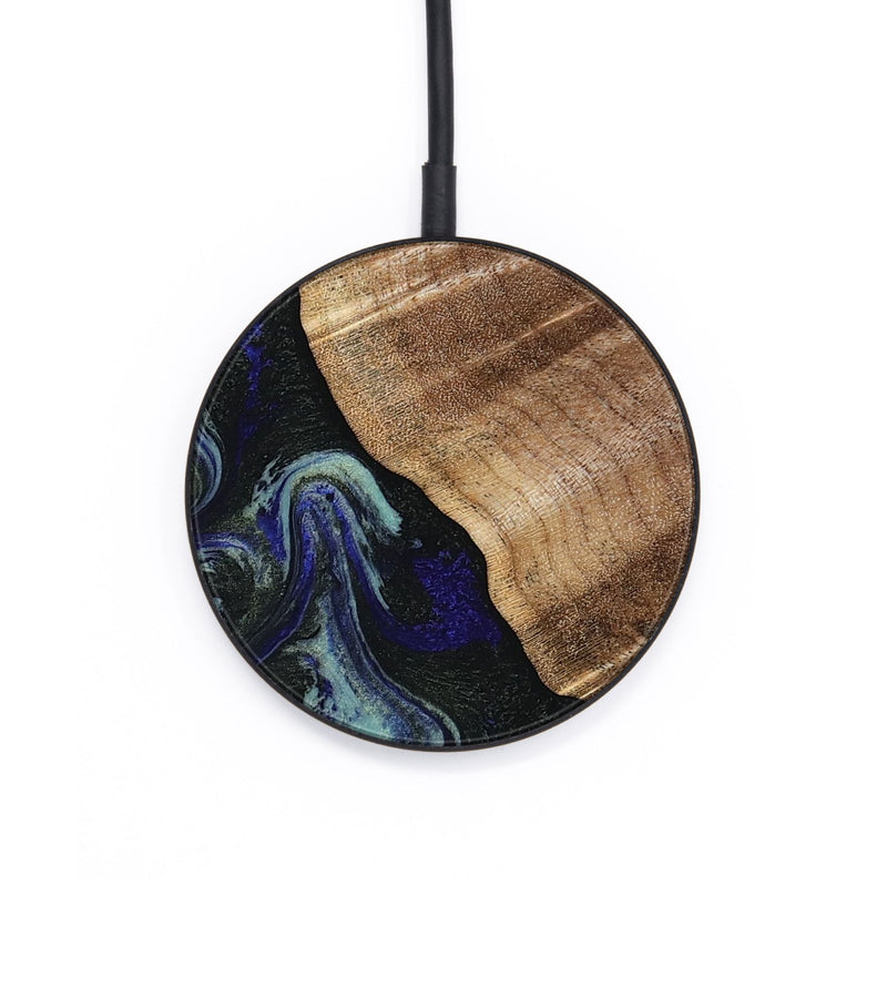 Circle Wood Wireless Charger - Kayley (Blue, 813773)