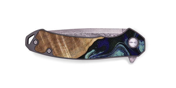 EDC Wood Pocket Knife - Kayley (Blue, 813773)