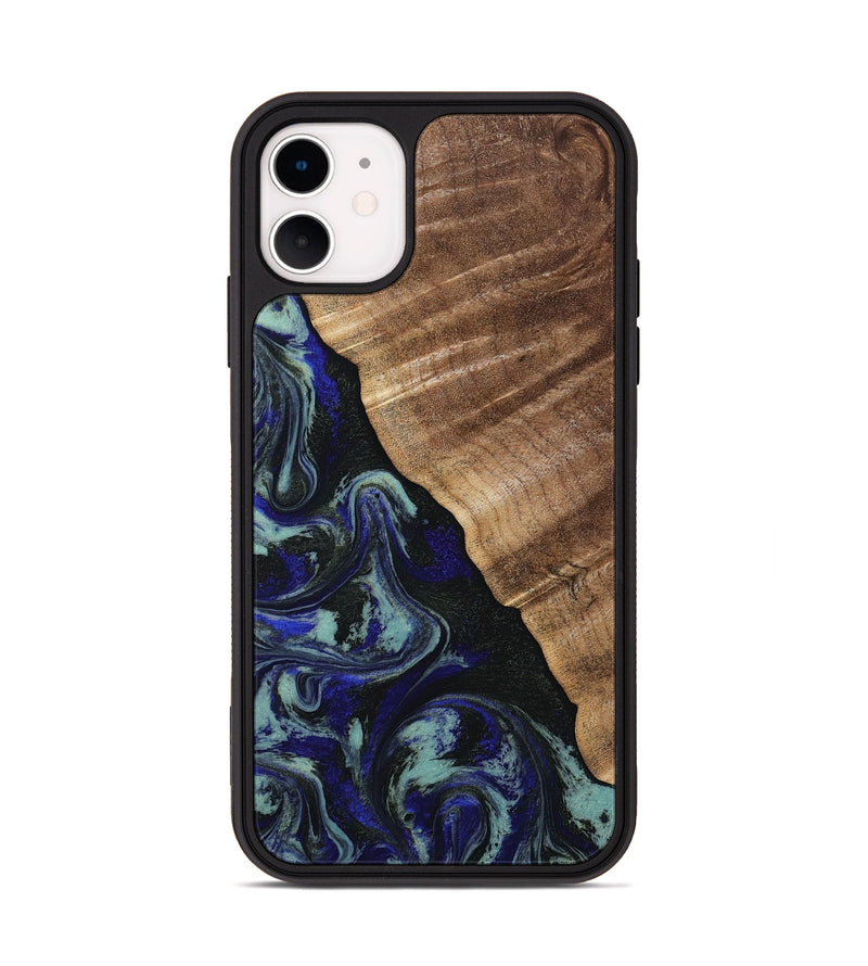 iPhone 11 Wood Phone Case - Kayley (Blue, 813773)