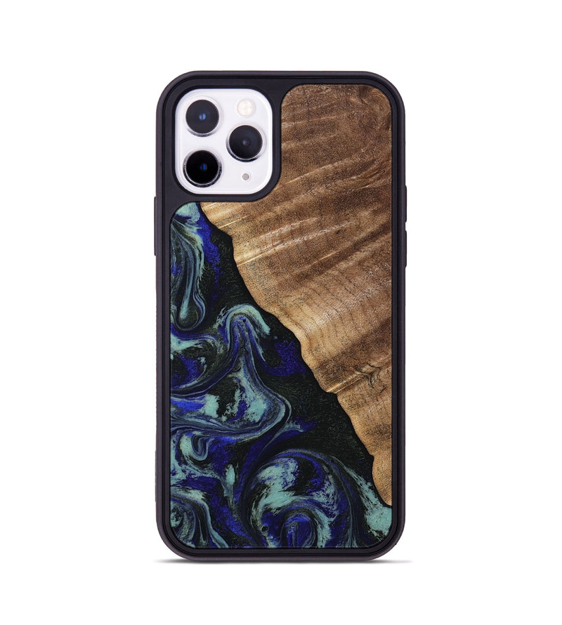 iPhone 11 Pro Wood Phone Case - Kayley (Blue, 813773)