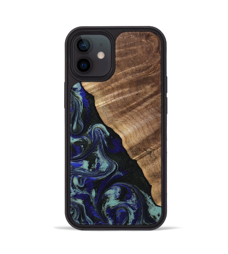 iPhone 12 Wood Phone Case - Kayley (Blue, 813773)