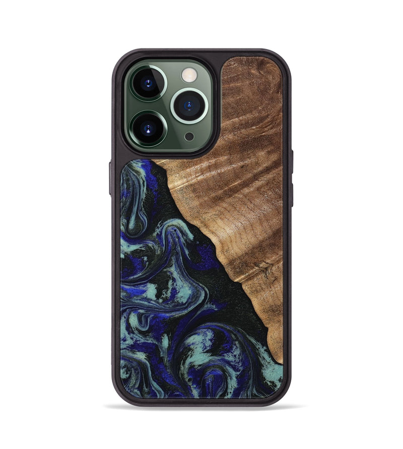 iPhone 13 Pro Wood Phone Case - Kayley (Blue, 813773)