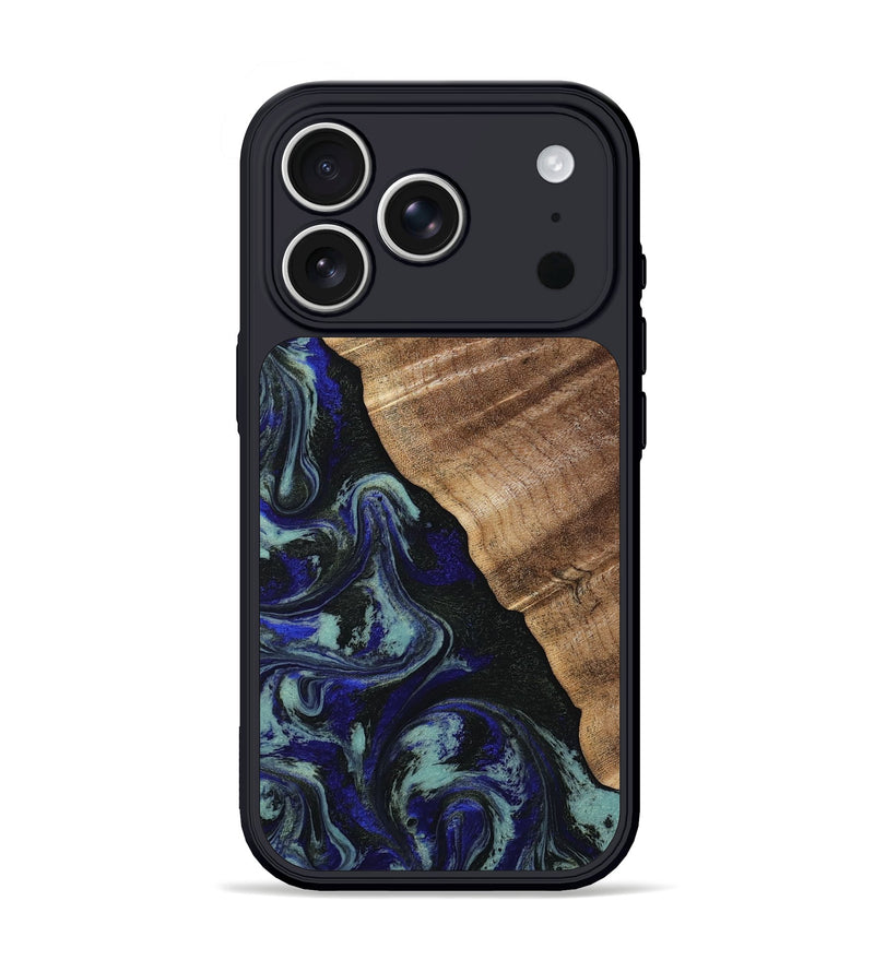 iPhone 17 Pro Wood Phone Case - Kayley (Blue, 813773)