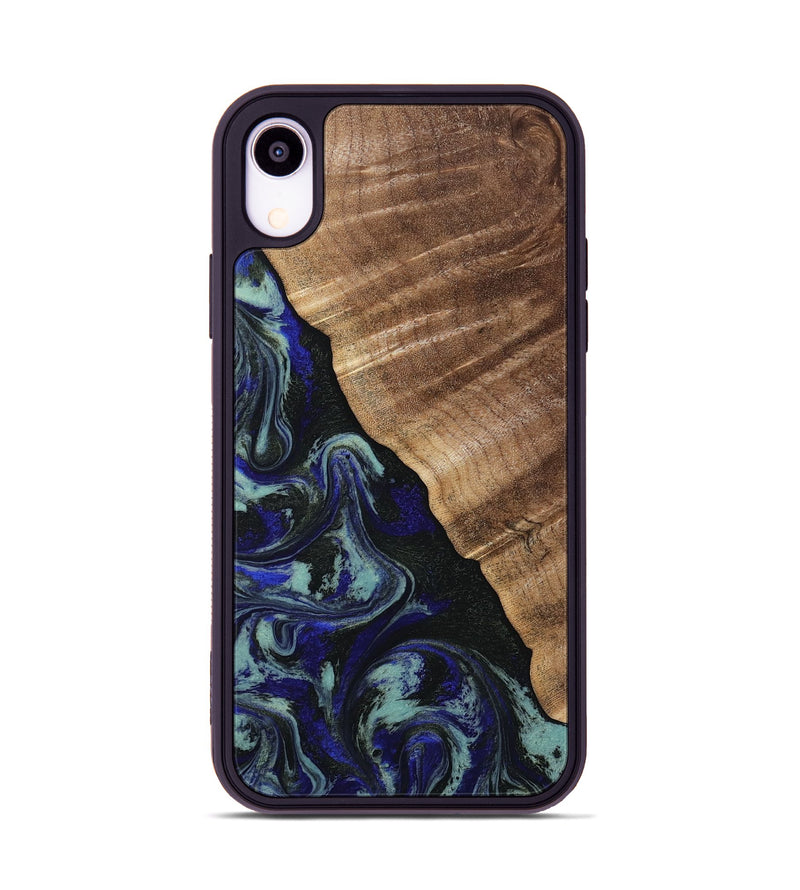 iPhone Xr Wood Phone Case - Kayley (Blue, 813773)