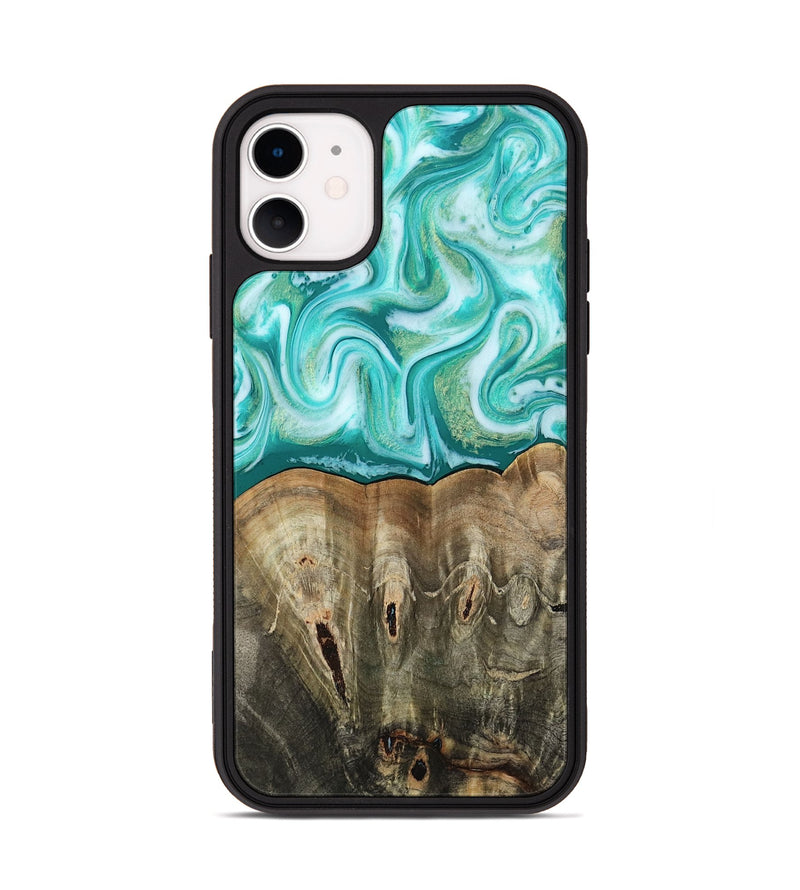 iPhone 11 Wood Phone Case - Gigi (Green, 813776)